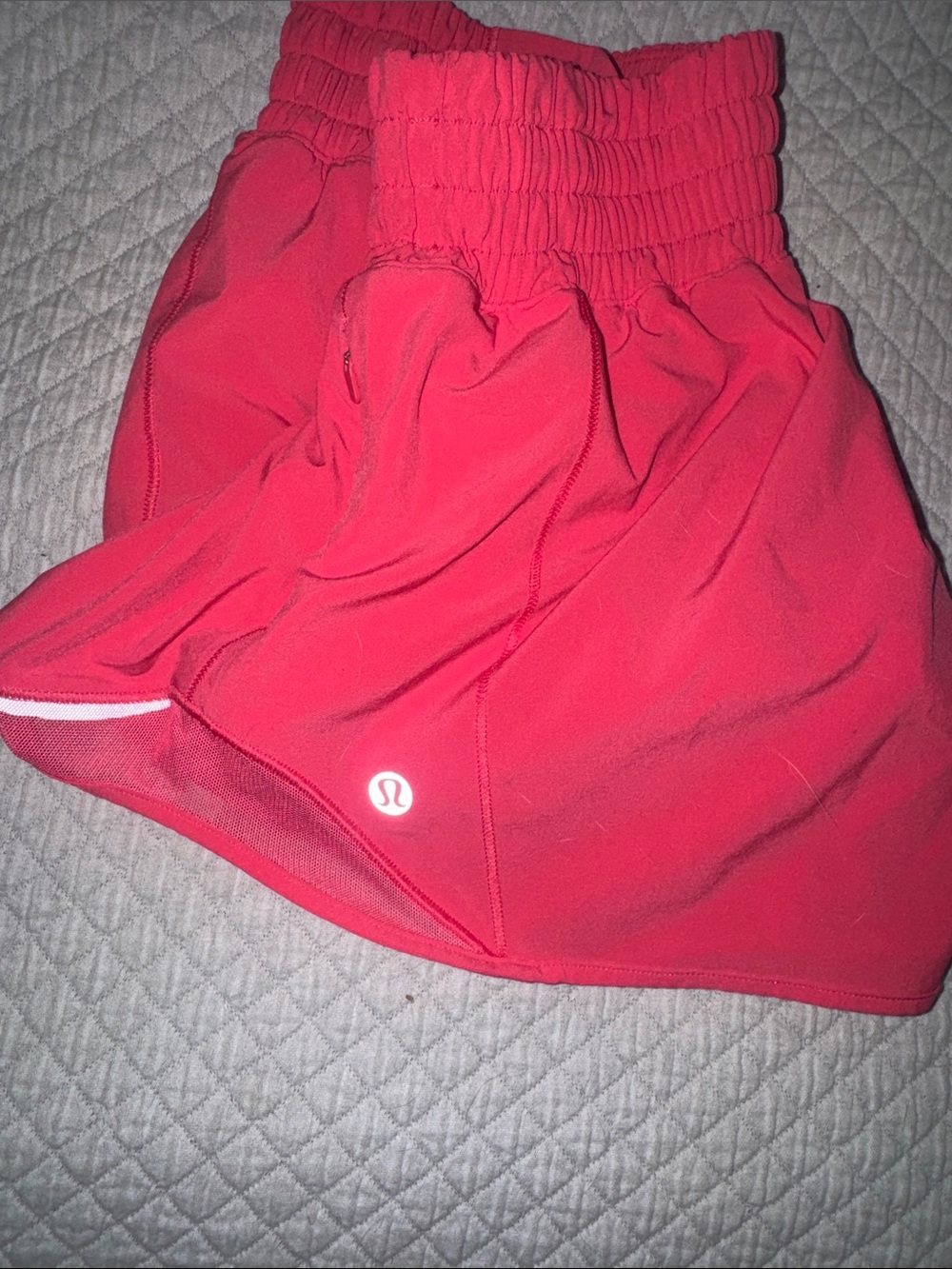 lululemon athletica Bright Pink Women’s Running Shorts with Reflective Accents - Picture 2 of 5